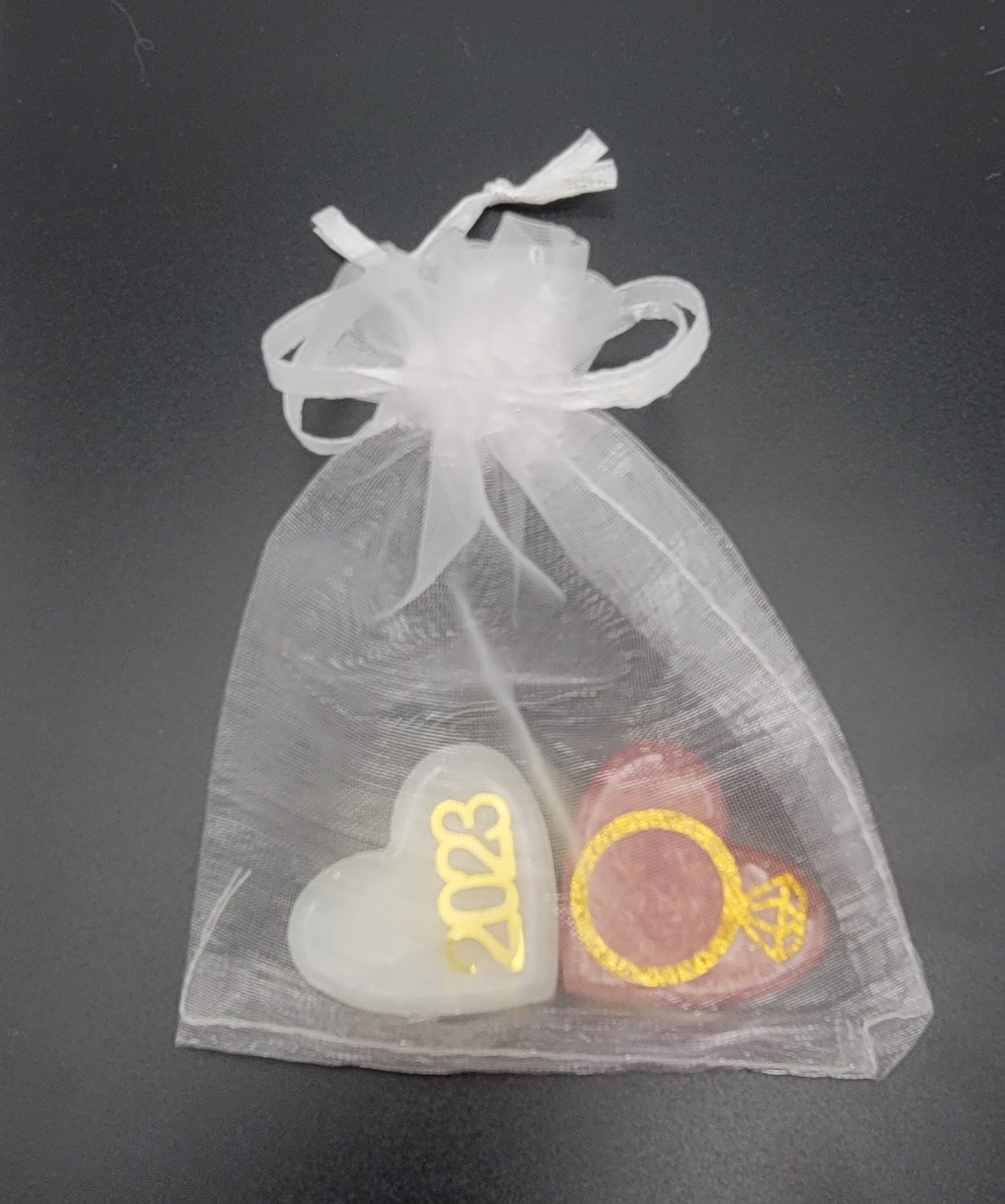 Organza Bagged Wedding/Shower Favors - Mini Hearts