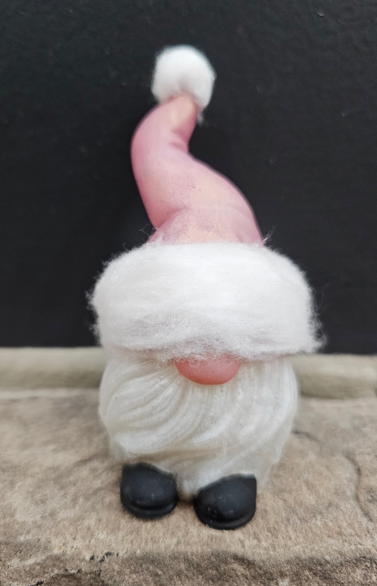 Resin Gnome Pink Santa