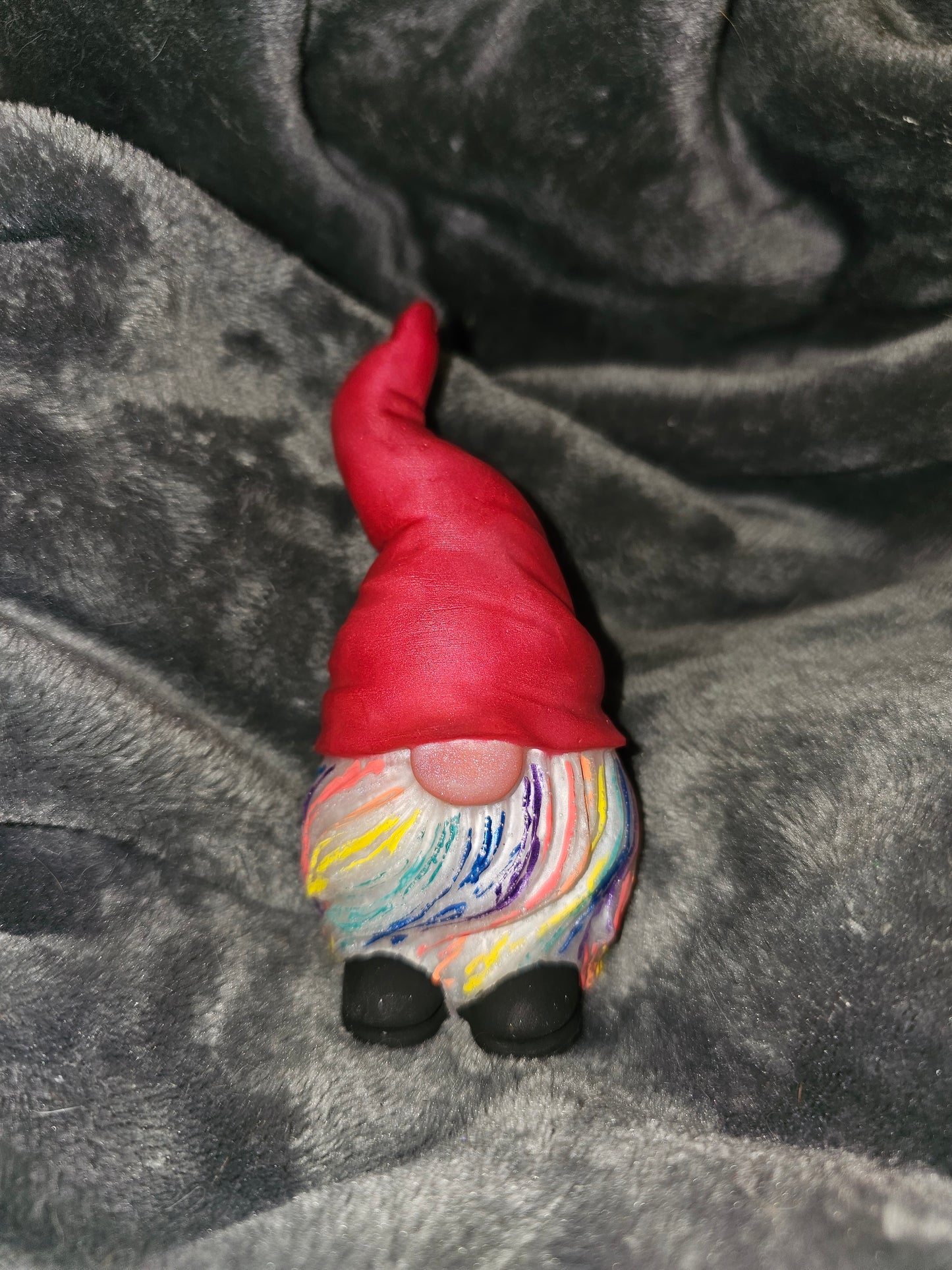 Resin Gnome Rainbow Red