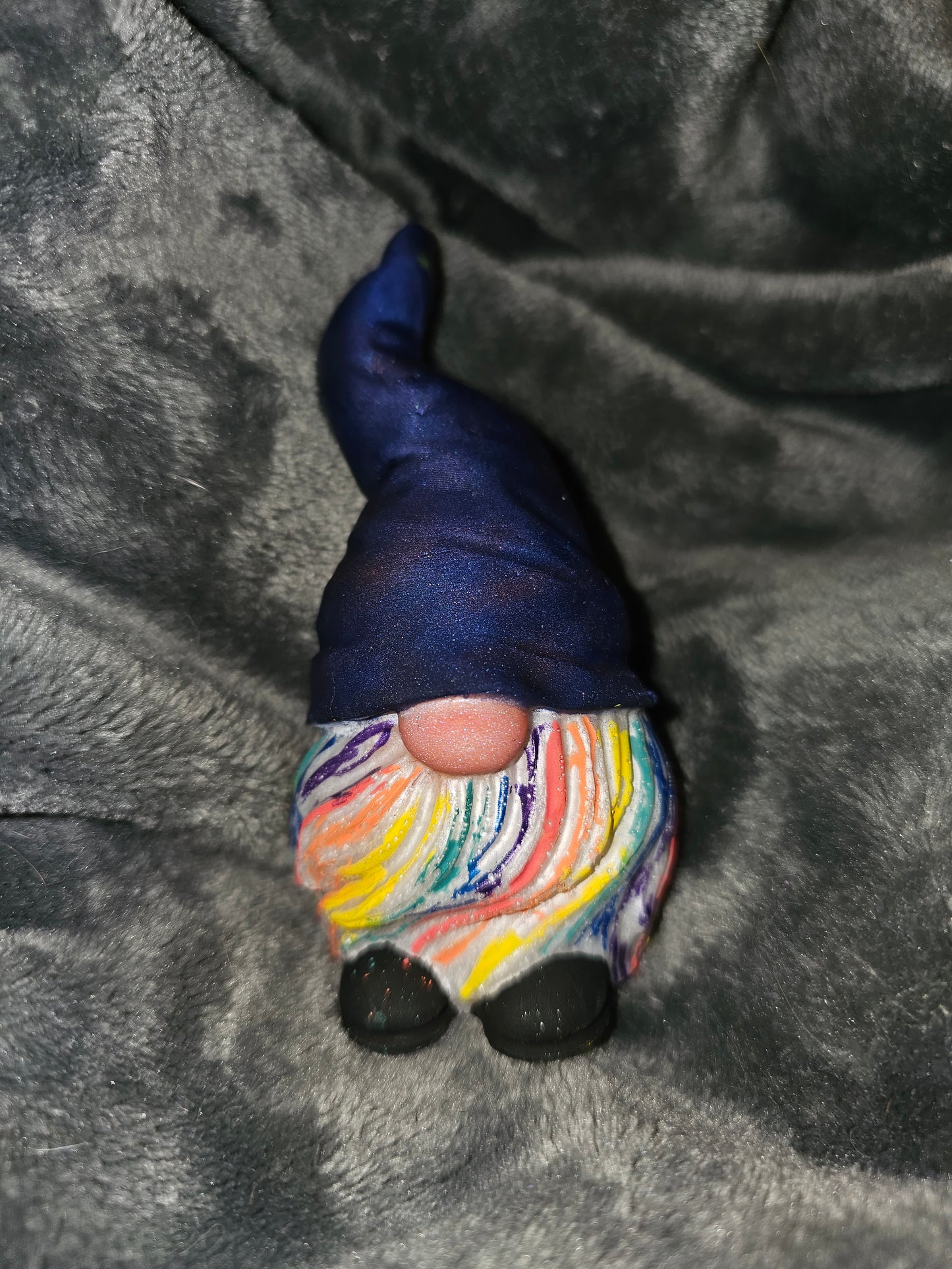 Resin Gnome Rainbow Blue 2