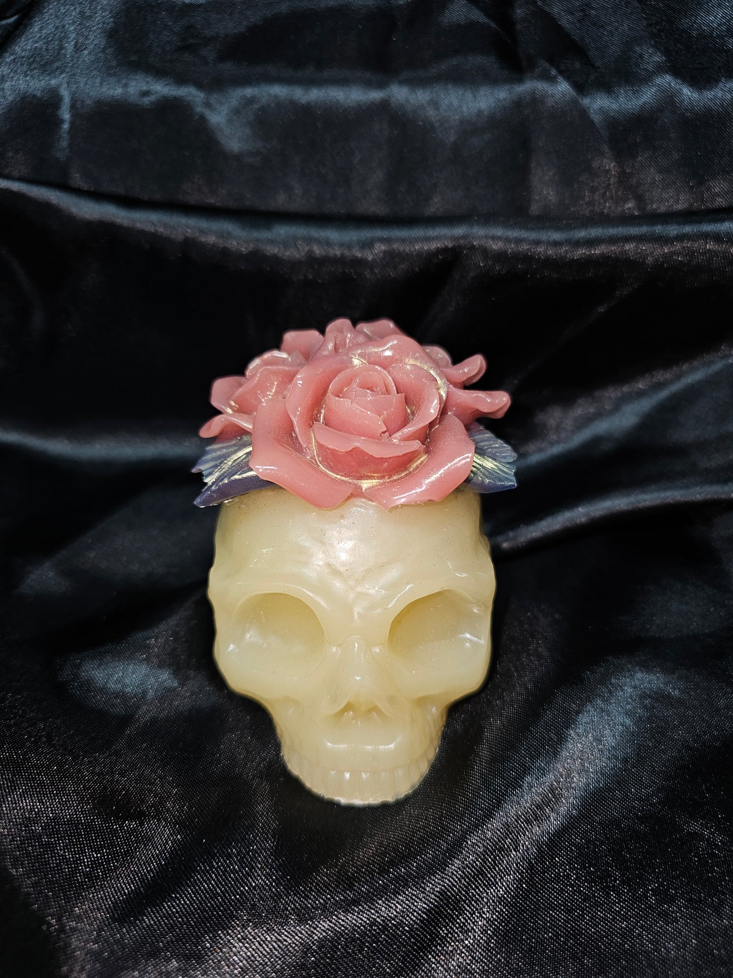 Skull - Rose Gold Flowers